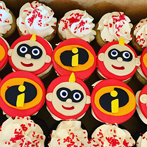 Incredibles themed cupcakes